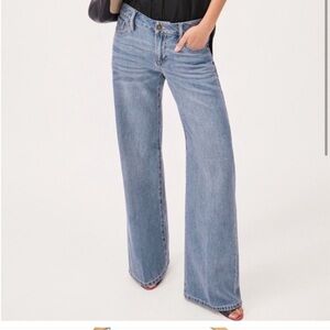 CAbi Ashbury Wide Leg High Rise Jeans Style #6491R Size 0